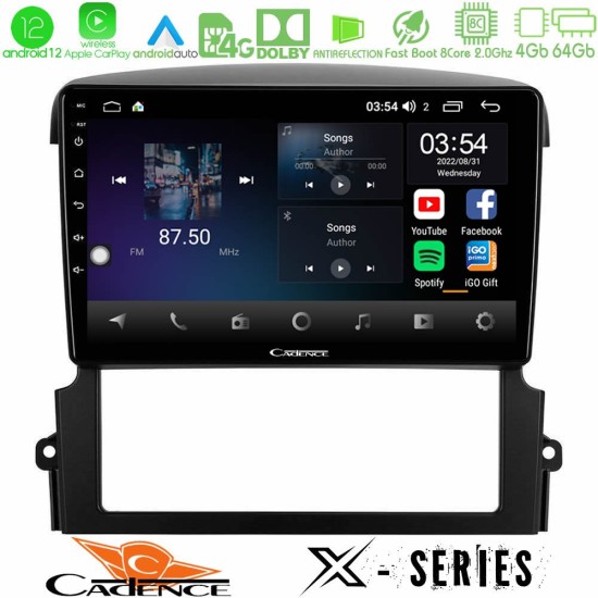 Cadence X Series Kia Sorento 8core Android12 4+64GB Navigation Multimedia Tablet 9"