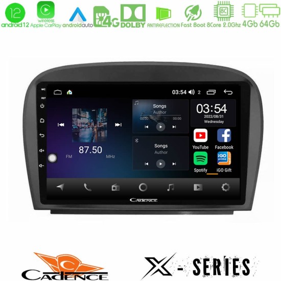 Cadence X Series Mercedes SL Class 2005-2011 8Core Android12 4+64GB Navigation Multimedia Tablet 9"