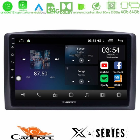 Cadence X Series Mercedes Vito 2015-2021 8core Android12 4+64GB Navigation Multimedia Tablet 10"