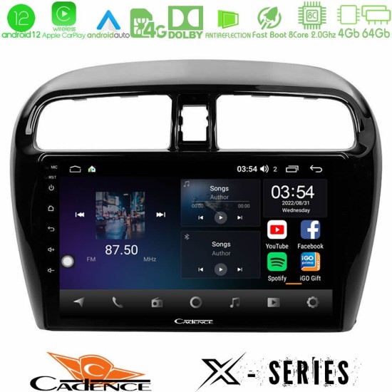 Cadence X Series Mitsubishi Space Star 2013-2016 8core Android12 4+64GB Navigation Multimedia Tablet 9"