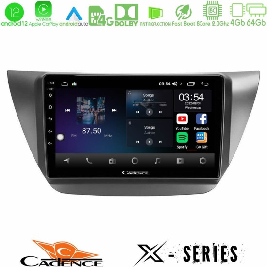 Cadence X Series Mitsubishi Lancer 2004 – 2008 8core Android12 4+64GB Navigation Multimedia Tablet 9"