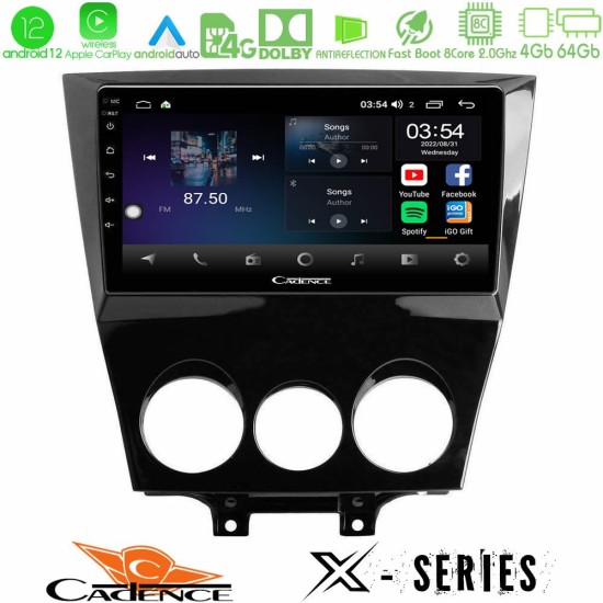 Cadence X Series Mazda RX8 2008-2012 8Core Android12 4+64GB Navigation Multimedia Tablet 9"