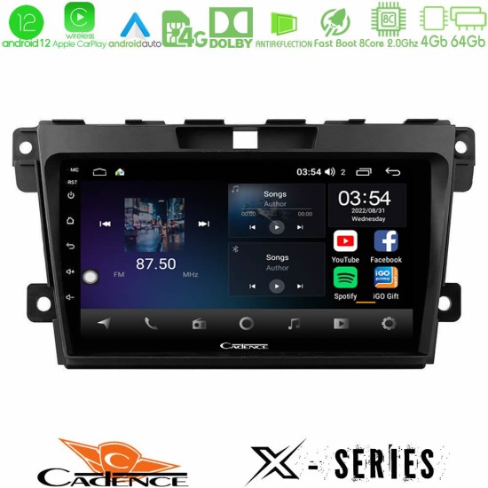 Cadence X Series Mazda CX-7 2007-2011 8core Android12 4+64GB Navigation Multimedia Tablet 9"