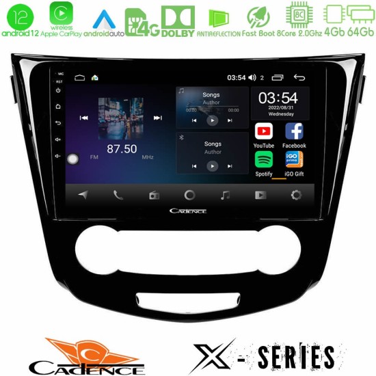 Cadence X Series Nissan Qashqai J11 (Manual A/C) 8core Android12 4+64GB Navigation Multimedia Tablet 10"