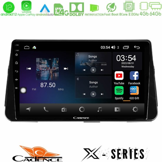 Cadence X Series Nissan Micra K14 8core Android12 4+64GB Navigation Multimedia Tablet 10"