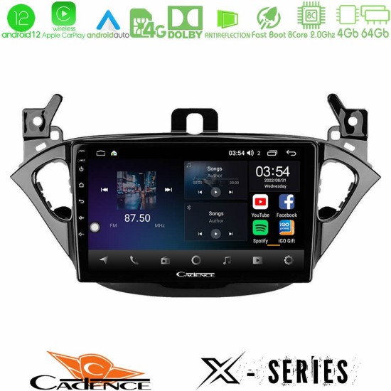 Cadence X Series Opel Corsa E/Adam 8core Android12 4+64GB Navigation Multimedia Tablet 9"