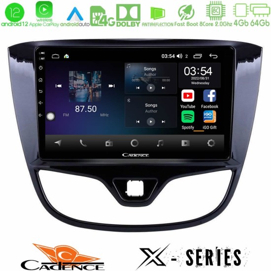 Cadence X Series Opel Karl 2017-2019 8core Android12 4+64GB Navigation Multimedia Tablet 9"