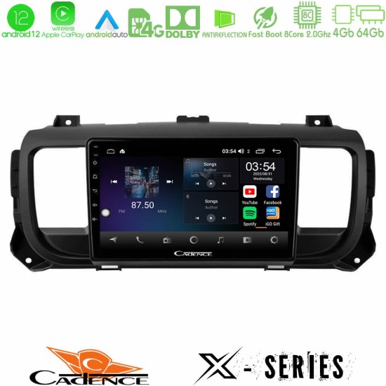 Cadence X Series Citroen/Peugeot/Opel/Toyota 8core Android12 4+64GB Navigation Multimedia Tablet 9"