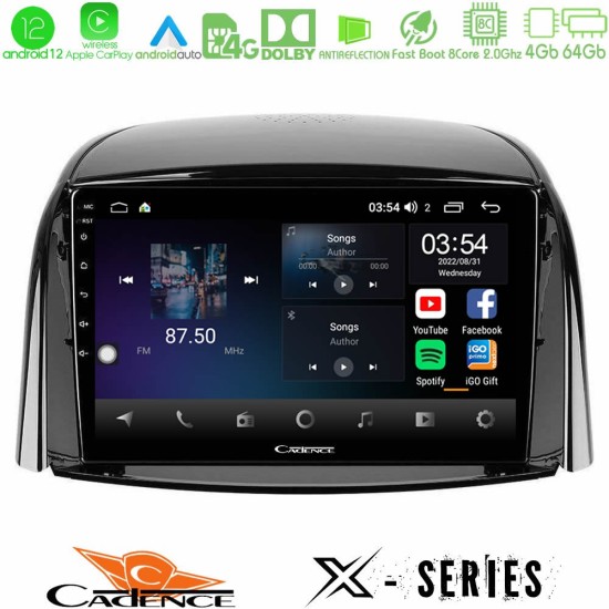 Cadence X Series Renault Koleos 2007-2015 8Core Android12 4+64GB Navigation Multimedia Tablet 9"