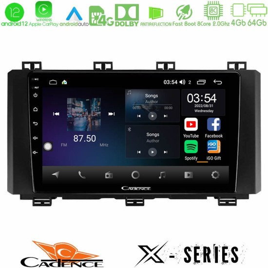 Cadence X Series Seat Ateca 2017-2021 8core Android12 4+64GB Navigation Multimedia Tablet 9"