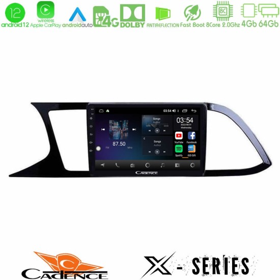 Cadence X Series Seat Leon 2013 – 2019 8core Android12 4+64GB Navigation Multimedia Tablet 9"