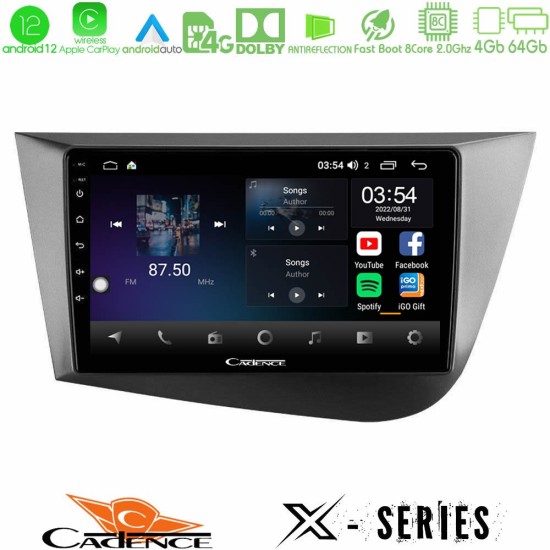 Cadence X Series Seat Leon 8core Android12 4+64GB Navigation Multimedia Tablet 9"