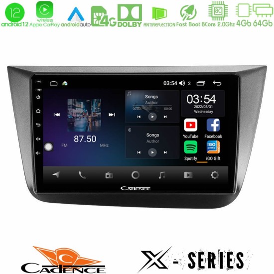 Cadence X Series Seat Altea 2004-2015 8core Android12 4+64GB Navigation Multimedia Tablet 9"