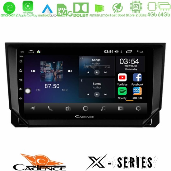 Cadence X Series Seat Arona/Ibiza 8core Android12 4+64GB Navigation Multimedia Tablet 9"