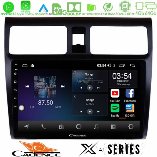 Cadence X Series Suzuki Swift 2005-2010 8core Android12 4+64GB Navigation Multimedia Tablet 10"