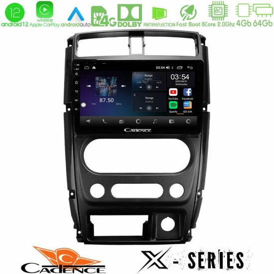 Cadence X Series Suzuki Jimny 2007-2017 8core Android12 4+64GB Navigation Multimedia Tablet 9"