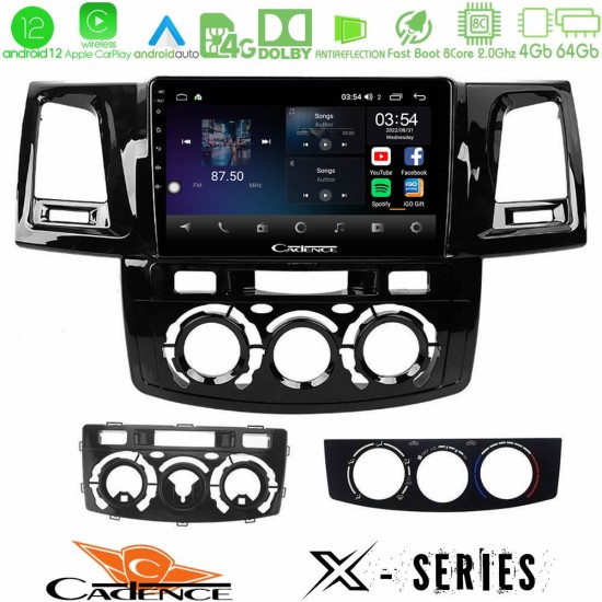 Cadence X Series Toyota Hilux 2007-2011 8core Android12 4+64GB Navigation Multimedia Tablet 9"