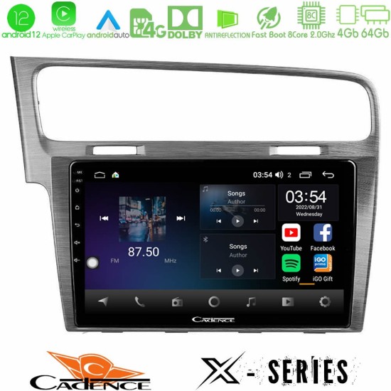 Cadence X Series VW GOLF 7 8core Android12 4+64GB Navigation Multimedia Tablet 10"