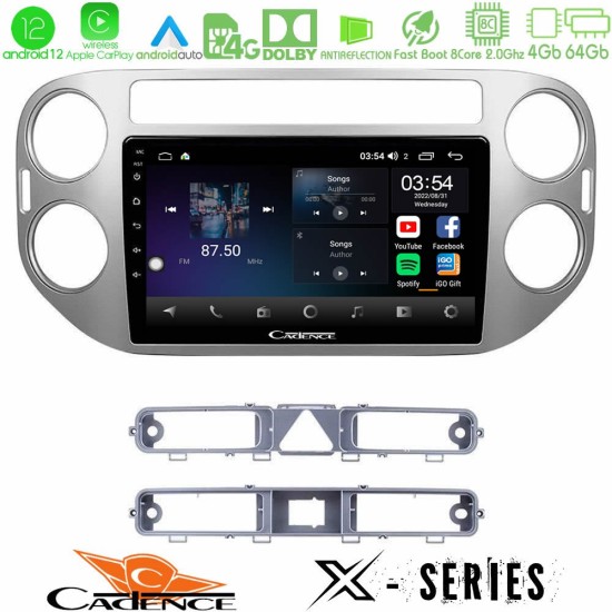 Cadence X Series VW Tiguan 8core Android12 4+64GB Navigation Multimedia Tablet 9"