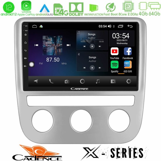 Cadence X Series VW Scirocco 2008-2014 8Core Android12 4+64GB Navigation Multimedia Tablet 9"