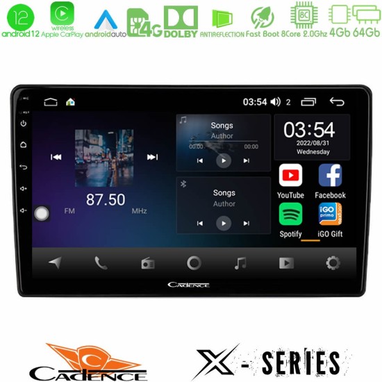 Cadence X Series 8Core Android12 4+64GB Navigation Multimedia Tablet 10"