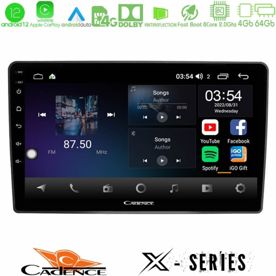 Cadence X Series VW Passat 8core Android12 4+64GB Navigation Multimedia Tablet 9"