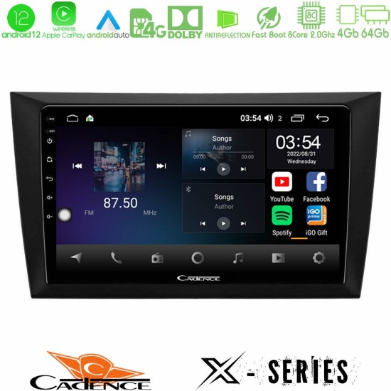 Cadence X Series Vw Golf 6 8core Android12 4+64GB Navigation Multimedia Tablet 9"