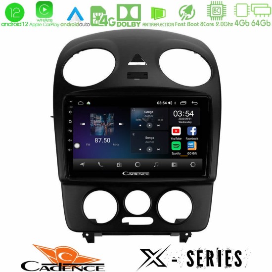 Cadence X Series VW Beetle 8core Android12 4+64GB Navigation Multimedia Tablet 9"