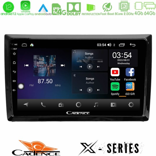 Cadence X Series VW Beetle 8core Android12 4+64GB Navigation Multimedia Tablet 9"