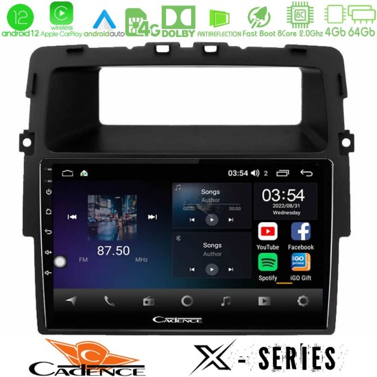 Cadence X Series Renault/Nissan/Opel 8core Android12 4+64GB Navigation Multimedia Tablet 10"