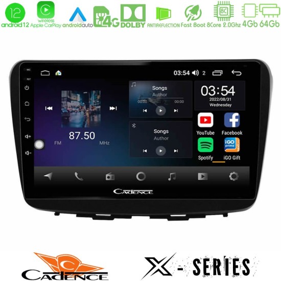 Cadence X Series Suzuki Baleno 2016-2021 8core Android12 4+64GB Navigation Multimedia Tablet 9"