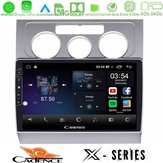 Cadence X Series VW Touran 2003-2011 8core Android12 4+64GB Navigation Multimedia Tablet 10"