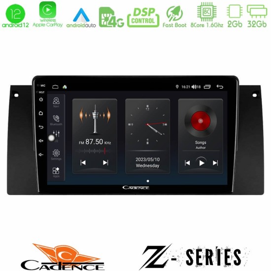 Cadence Z Series BMW 5 Series (E39) / X5 (E53) 8core Android12 2+32GB Navigation Multimedia Tablet 9"