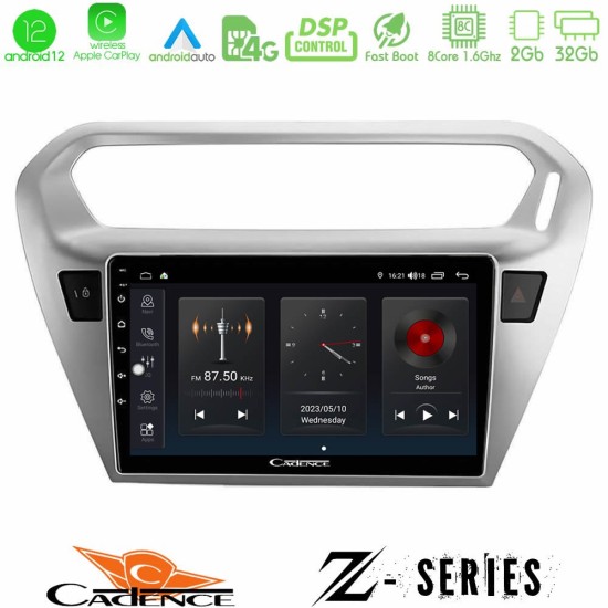 Cadence Z Series Citroën C-Elysée / Peugeot 301 8Core Android12 2+32GB Navigation Multimedia Tablet 9"