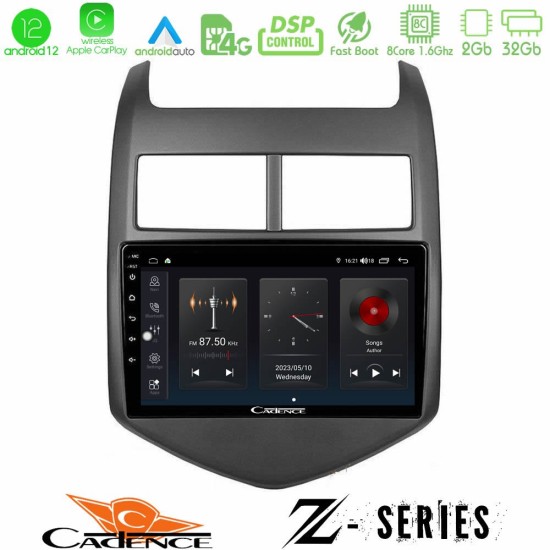 Cadence Z Series Chevrolet Aveo 2011-2017 8core Android12 2+32GB Navigation Multimedia Tablet 9"