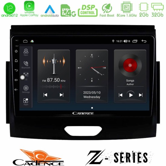 Cadence Z Series Ford Ranger 2017-2022 8core Android12 2+32GB Navigation Multimedia Tablet 9"