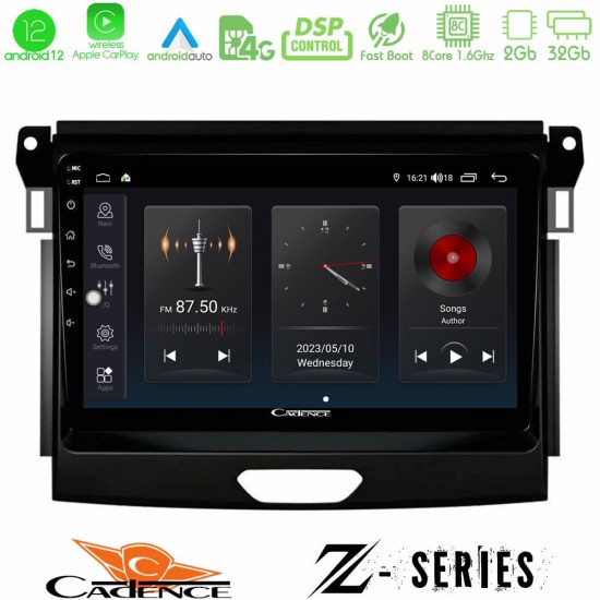 Cadence Z Series Ford Ranger 2017-2022 8core Android12 2+32GB Navigation Multimedia Tablet 9"