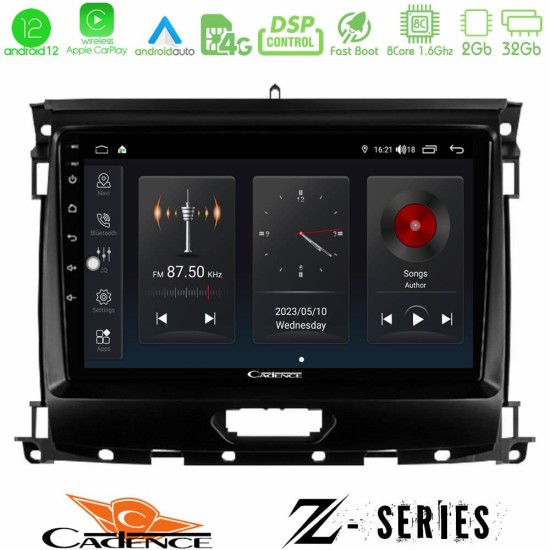 Cadence Z Series Ford Ranger 2017-2022 8core Android12 2+32GB Navigation Multimedia Tablet 9"