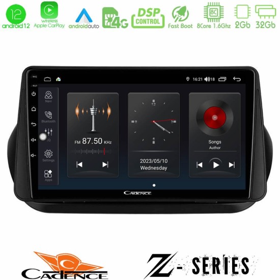 Cadence Z Series Fiat Fiorino/Citroen Nemo/Peugeot Bipper 8core Android12 2+32GB Navigation Multimedia Tablet 9"