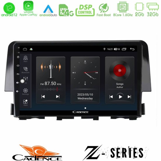 Cadence Z Series Honda Civic 2016-2020 8core Android12 2+32GB Navigation Multimedia Tablet 9"