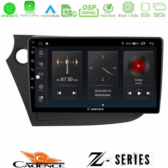 Cadence Z Series Honda Insight 2009-2015 8core Android12 2+32GB Navigation Multimedia Tablet 9"