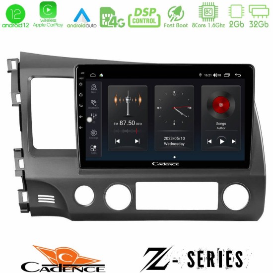 Cadence Z Series Honda Civic 2006-2011 8core Android12 2+32GB Navigation Multimedia Tablet 9"