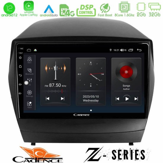 Cadence Z Series Hyundai IX35 Auto A/C 8core Android12 2+32GB Navigation Multimedia Tablet 10"