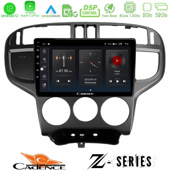 Cadence Z Series Hyundai Matrix 2001-2010 8Core Android12 2+32GB Navigation Multimedia Tablet 9"