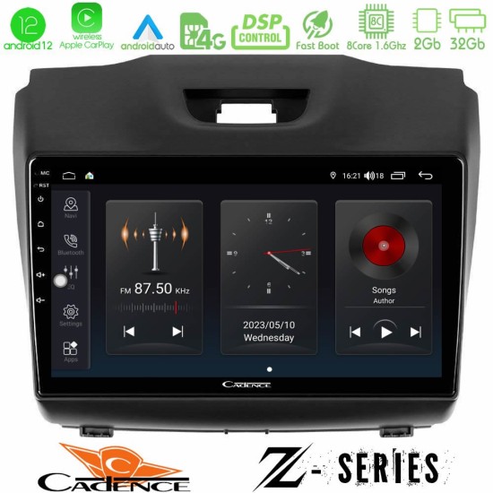 Cadence Z Series Isuzu D-MAX 2012-2019 8core Android12 2+32GB Navigation Multimedia Tablet 9"