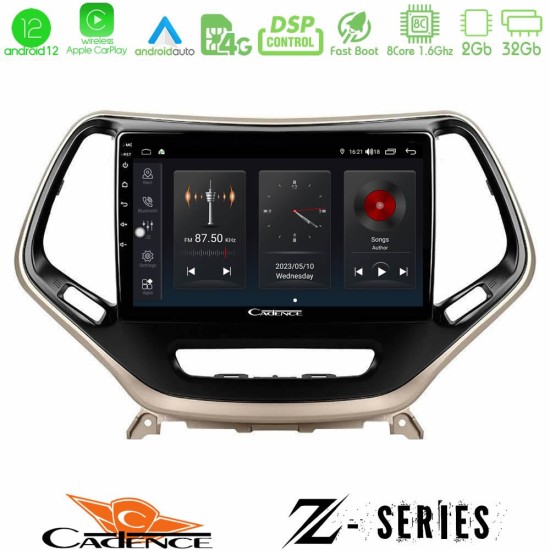 Cadence Z Series Jeep Cherokee 2014-2019 8core Android12 2+32GB Navigation Multimedia Tablet 9"