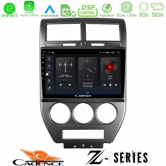 Cadence Z Series Jeep Compass/Patriot 2007-2009 8core Android12 2+32GB Navigation Multimedia Tablet 10"