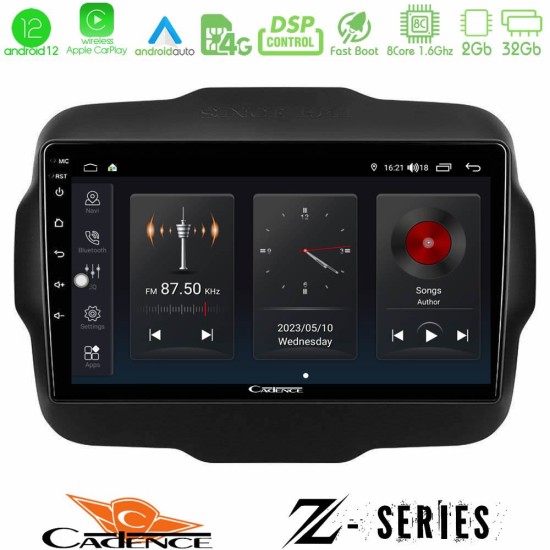 Cadence Z Series Jeep Renegade 2015-2019 8core Android12 2+32GB Navigation Multimedia Tablet 9"