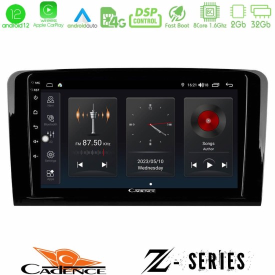 Cadence Z Series Mercedes ML/GL Class 8core Android12 2+32GB Navigation Multimedia Tablet 9"