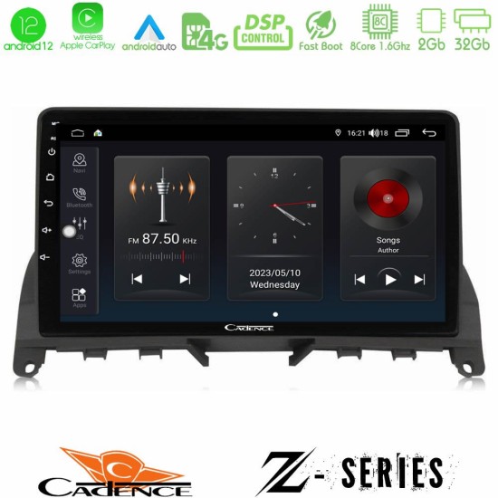 Cadence Z Series Mercedes C Class W204 8core Android12 2+32GB Navigation Multimedia Tablet 9"